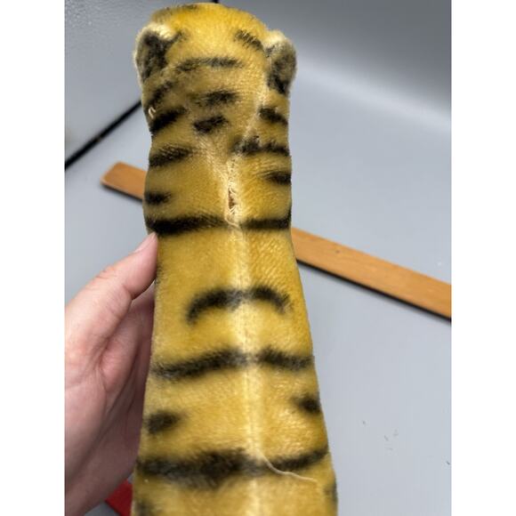 Vintage Mohair Tiger Plush Steiff-Style 1950s Unmarked Restore/Repair As-Is - Picture 7 of 7